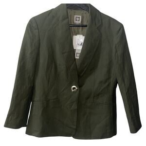 NWT Anne Klein Linen Suit Jacket Size Small Women One Button Blazer